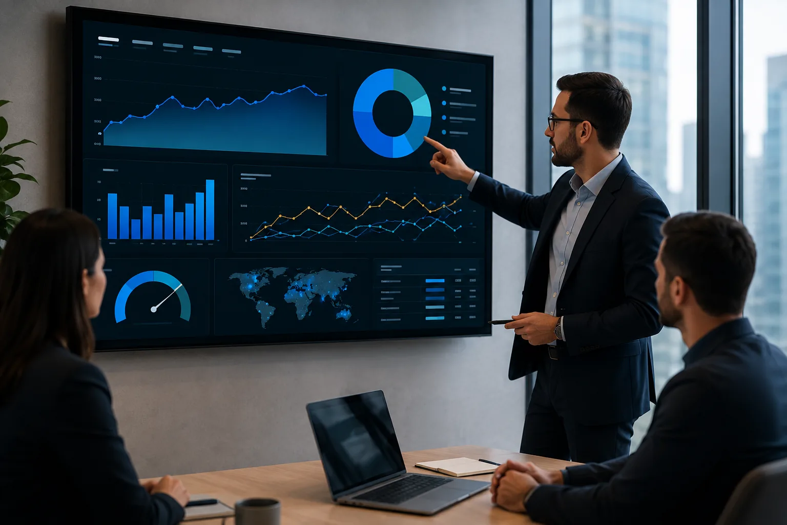 Dashboard Ejecutivo Comercial Dashboard ejecutivo comercial en Power BI con KPIs de ventas y productividad para toma de decisiones empresariales en Perú
